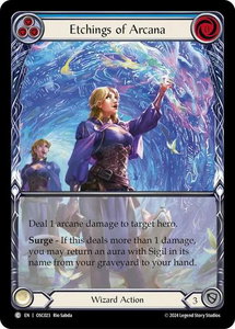 Etchings of Arcana (Blue) - Blitz Deck: Rosetta - Oscilio (OSC) #OSC023 - Common Flesh and Blood Trading Card