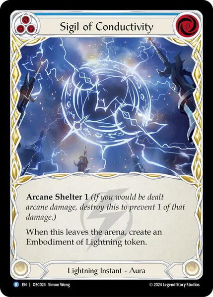 Sigil of Conductivity trading card from Blitz Deck: Rosetta - Oscilio Sigil of Conductivity - Blitz Deck: Rosetta - Oscilio Flesh and Blood trading card
