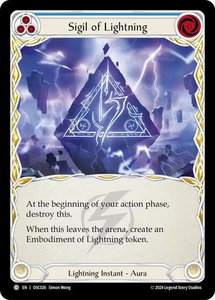 Sigil of Lightning - Blitz Deck: Rosetta - Oscilio (OSC) #OSC026 - Common Flesh and Blood Trading Card
