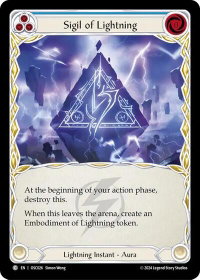 Sigil of Lightning - Blitz Deck: Rosetta - Oscilio (OSC) #OSC026 - Common Flesh and Blood Trading Card