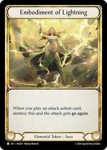 Embodiment of Lightning - Blitz Deck: Rosetta - Oscilio (OSC) #OSC027 - Token Flesh and Blood Trading Card