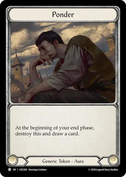 Ponder trading card from Blitz Deck: Rosetta - Oscilio Ponder - Blitz Deck: Rosetta - Oscilio Flesh and Blood trading card
