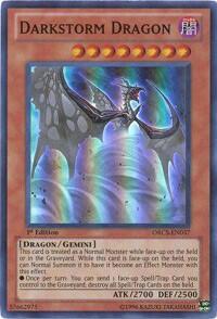 Darkstorm Dragon - Order of Chaos (ORCS) #ORCS-EN037 - Super Rare YuGiOh Trading Card