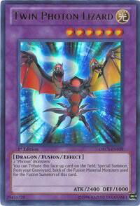 Twin Photon Lizard - Order of Chaos (ORCS) #ORCS-EN039 - Ultra Rare YuGiOh Trading Card