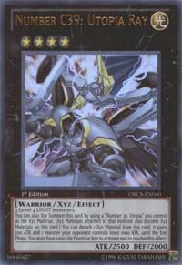 Number C39: Utopia Ray trading card from Order of Chaos Number C39: Utopia Ray - Order of Chaos YuGiOh trading card
