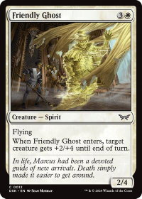 Friendly Ghost - Duskmourn: House of Horror (DSK) #12 - Common Magic: The Gathering Trading Card