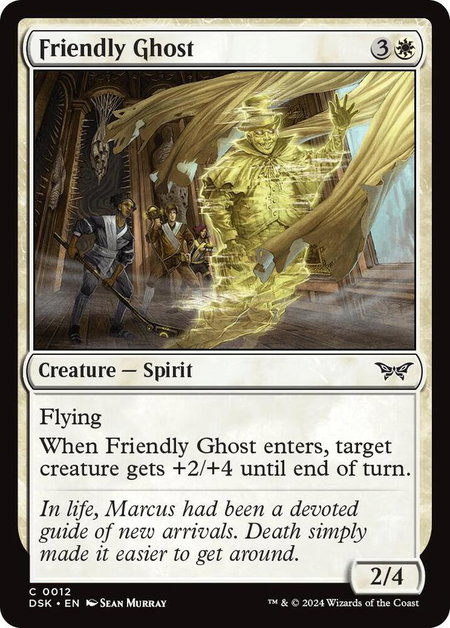 Friendly Ghost - Duskmourn: House of Horror Magic: The Gathering trading card