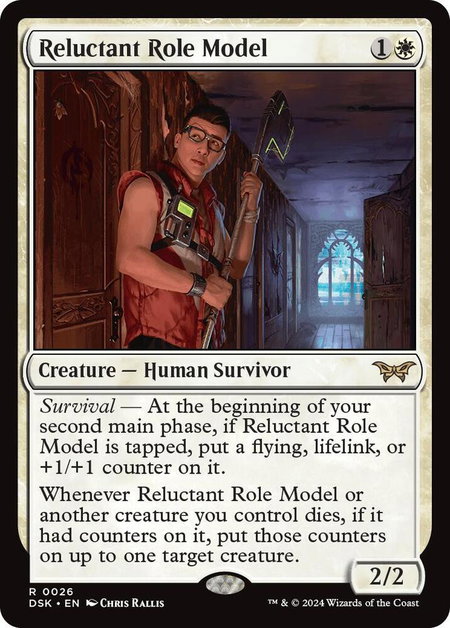 Reluctant Role Model (0026) - Duskmourn: House of Horror Magic: The Gathering trading card