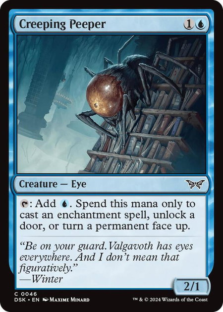 Creeping Peeper - Duskmourn: House of Horror Magic: The Gathering trading card