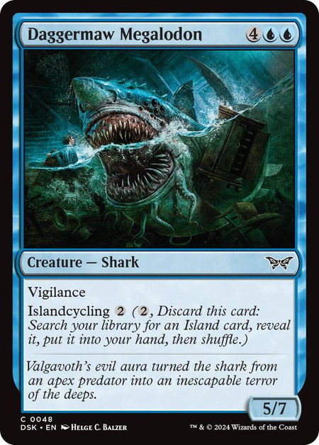 Daggermaw Megalodon - Duskmourn: House of Horror Magic: The Gathering trading card