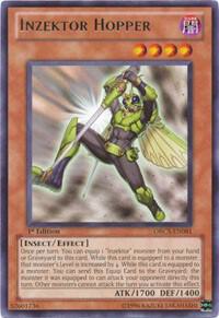 Inzektor Hopper trading card from Order of Chaos Inzektor Hopper - Order of Chaos YuGiOh trading card