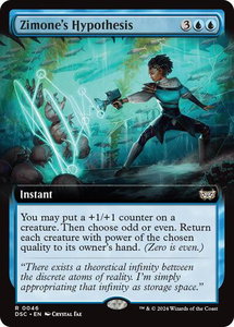 Zimone's Hypothesis (Extended Art) - Commander: Duskmourn: House of Horror (DSC) #46 - Rare Magic: The Gathering Trading Card