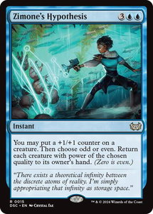 Zimone's Hypothesis - Commander: Duskmourn: House of Horror (DSC) #15 - Rare Magic: The Gathering Trading Card