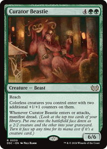 Curator Beastie - Commander: Duskmourn: House of Horror (DSC) #30 - Rare Magic: The Gathering Trading Card
