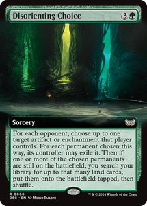 Disorienting Choice (Extended Art) - Commander: Duskmourn: House of Horror (DSC) #60 - Rare Magic: The Gathering Trading Card