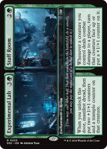 Experimental Lab // Staff Room - Commander: Duskmourn: House of Horror (DSC) #33 - Rare Magic: The Gathering Trading Card