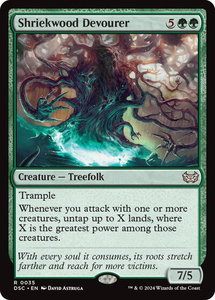 Shriekwood Devourer - Commander: Duskmourn: House of Horror (DSC) #35 - Rare Magic: The Gathering Trading Card