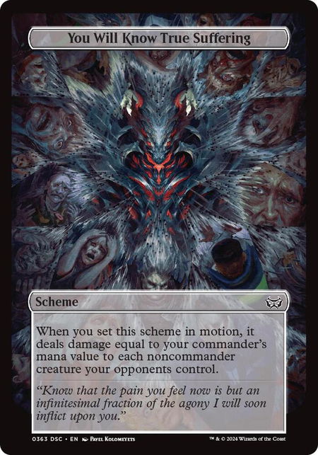 You Will Know True Suffering (Full Art) - Archenemy: Duskmourn Magic: The Gathering trading card