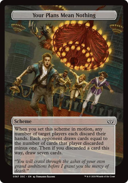 Your Plans Mean Nothing (Full Art) - Archenemy: Duskmourn Magic: The Gathering trading card