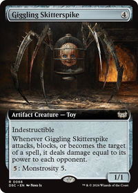 Giggling Skitterspike (Extended Art) - Commander: Duskmourn: House of Horror (DSC) #66 - Rare Magic: The Gathering Trading Card