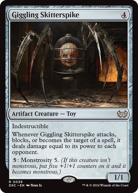 Giggling Skitterspike - Commander: Duskmourn: House of Horror Magic: The Gathering trading card