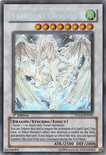 Stardust Dragon (Ghost) trading card from The Duelist Genesis Stardust Dragon (Ghost) - The Duelist Genesis YuGiOh trading card