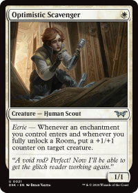 Optimistic Scavenger (0021) - Duskmourn: House of Horror (DSK) #21 - Uncommon Magic: The Gathering Trading Card