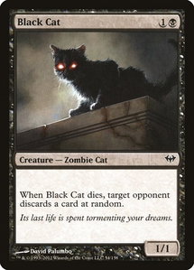 Black Cat - Dark Ascension (DKA) #54 - Common Magic: The Gathering Trading Card