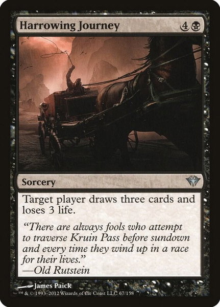 Harrowing Journey trading card from Dark Ascension Harrowing Journey - Dark Ascension Magic: The Gathering trading card