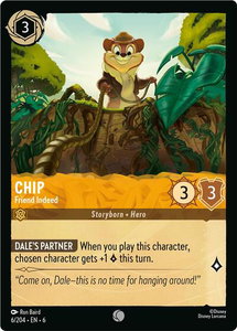 Chip - Friend Indeed - Azurite Sea (6) #6/204 - Common Disney Lorcana Trading Card