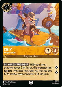 Chip - Ranger Leader - Azurite Sea (6) #12/204 - Uncommon Disney Lorcana Trading Card