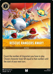 Rescue Rangers Away! - Azurite Sea (6) #29/204 - Uncommon Disney Lorcana Trading Card