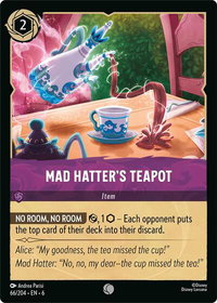 Mad Hatter's Teapot - Azurite Sea (6) #66/204 - Common Disney Lorcana Trading Card