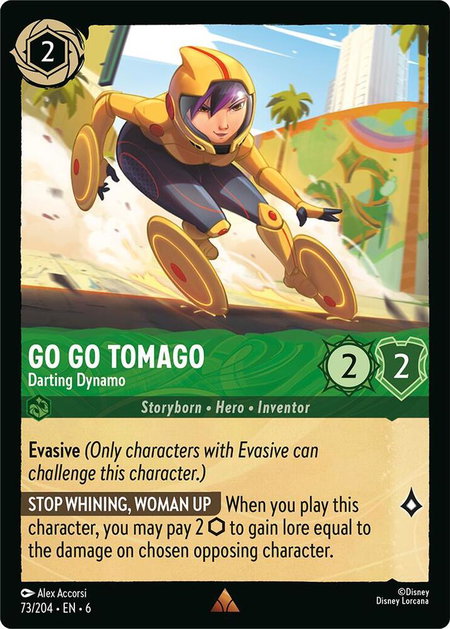 Go Go Tomago - Darting Dynamo - Azurite Sea Disney Lorcana trading card