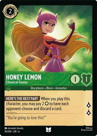 Honey Lemon - Chemical Genius - Azurite Sea (6) #74/204 - Uncommon Disney Lorcana Trading Card