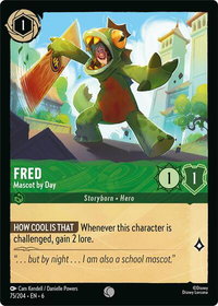Fred - Mascot by Day - Azurite Sea (6) #75/204 - Common Disney Lorcana Trading Card