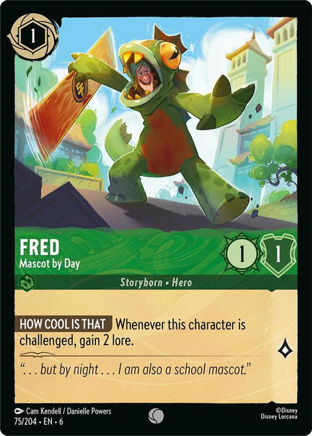 Fred - Mascot by Day - Azurite Sea Disney Lorcana trading card