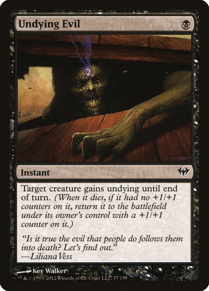 Undying Evil trading card from Dark Ascension Undying Evil - Dark Ascension Magic: The Gathering trading card