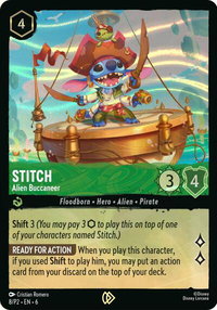 Stitch - Alien Buccaneer (Stitch Collector's Gift Set Promo) - Disney Lorcana Promo Cards (DLPC) #8 - Promo Disney Lorcana Trading Card