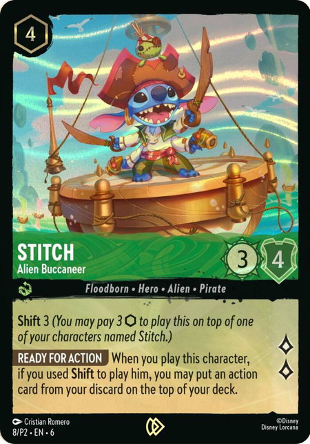 Stitch - Alien Buccaneer (Stitch Collector's Gift Set Promo) - Disney Lorcana Promo Cards Disney Lorcana trading card