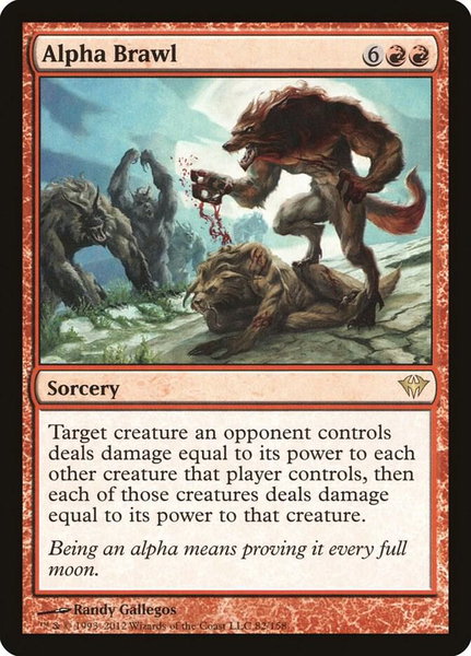 Alpha Brawl trading card from Dark Ascension Alpha Brawl - Dark Ascension Magic: The Gathering trading card