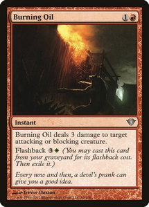 Burning Oil - Dark Ascension (DKA) #84 - Uncommon Magic: The Gathering Trading Card