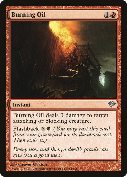 Burning Oil - Dark Ascension Magic: The Gathering trading card