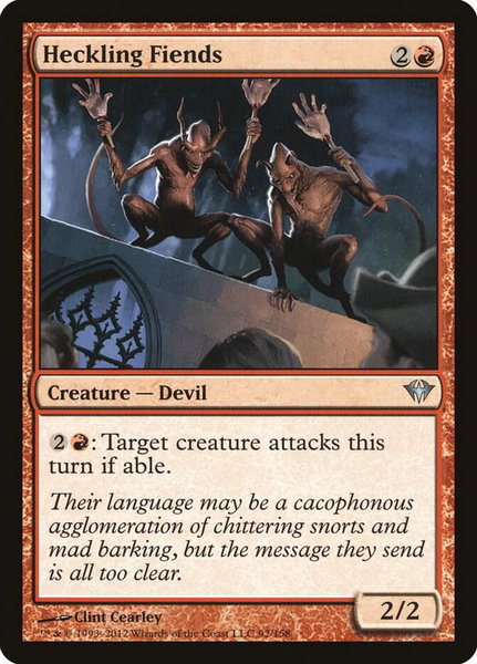 Heckling Fiends trading card from Dark Ascension Heckling Fiends - Dark Ascension Magic: The Gathering trading card