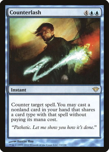 Counterlash trading card from Dark Ascension Counterlash - Dark Ascension Magic: The Gathering trading card