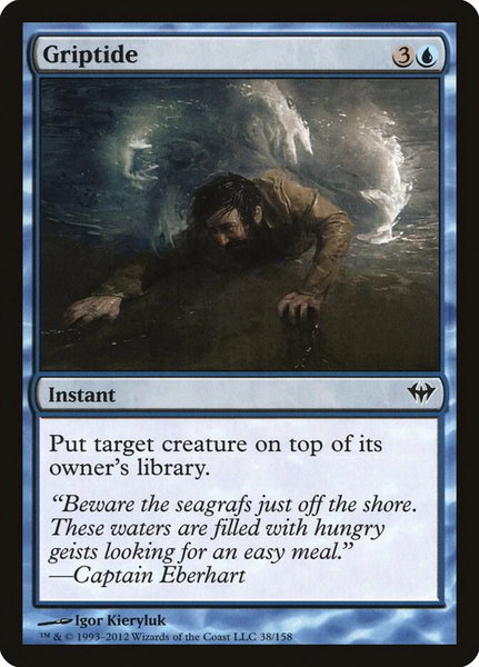 Griptide trading card from Dark Ascension Griptide - Dark Ascension Magic: The Gathering trading card