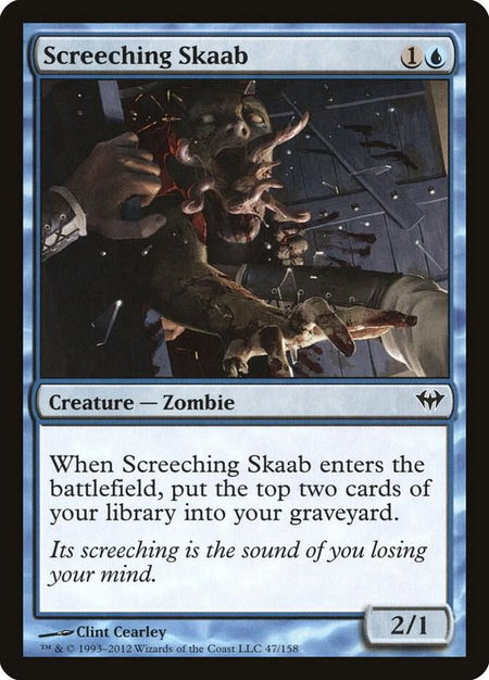 Screeching Skaab trading card from Dark Ascension Screeching Skaab - Dark Ascension Magic: The Gathering trading card