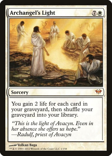 Archangel's Light - Dark Ascension Magic: The Gathering trading card