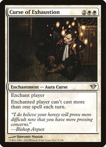 Curse of Exhaustion - Dark Ascension (DKA) #5 - Uncommon Magic: The Gathering Trading Card