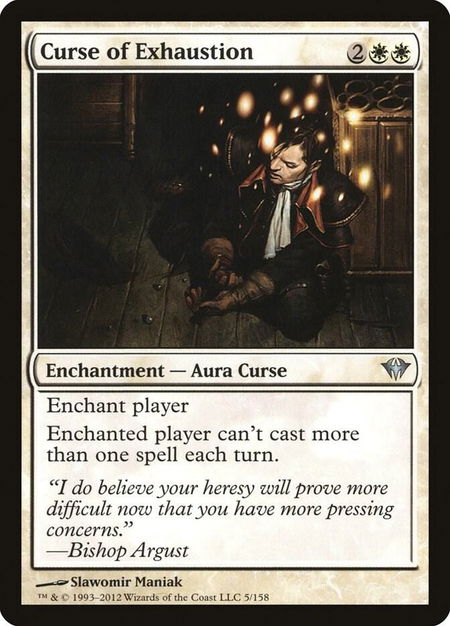 Curse of Exhaustion - Dark Ascension Magic: The Gathering trading card